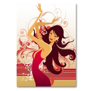 Poster dancing girl