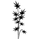 Wanddekoration - Wandtattoo Ganja Pflanzen